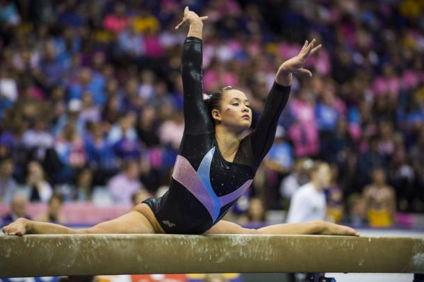 Sarah Finnegan on Beam Pic: Chris Parent