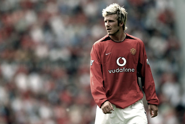 Beckham con la camiseta de los Red Devils | Foto: Standard