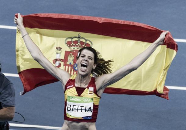Ruth Beitia, primer oro en altura español en unos JJOO / Foto: COE