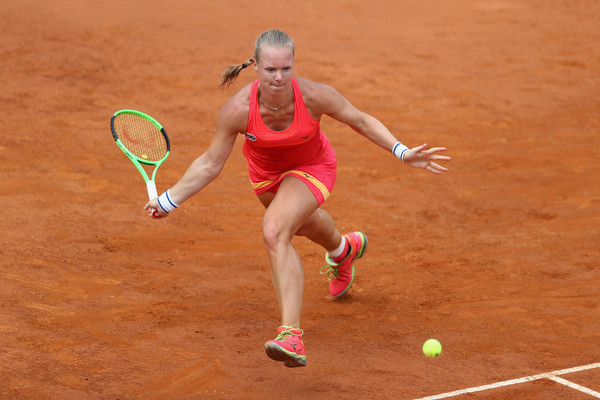 The Dutch player reached a career-high ranking of 19 this month, and she is looking for her fourth final on clay (Photo by Michael Steele / Getty)