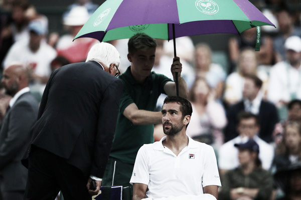 Para Cilic el corte fue fatídico. Imagen:Zimbio