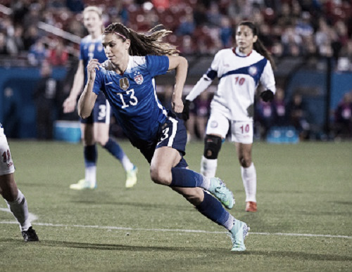 Alex Morgan will be hoping to carry the USWNT this summer. (Photo credit:Jerome Miron/USA TODAY Sports)