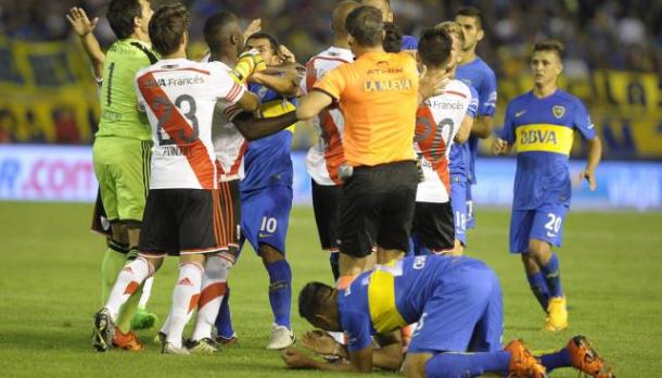 Incidentes en el Superclasico River vs. Boca en Mar del Plata. Imagen Web.