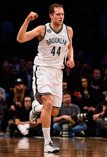 Forward Bojan Bogdanovic in a Nets game. Photo by Alex Goodlett/Getty Images.