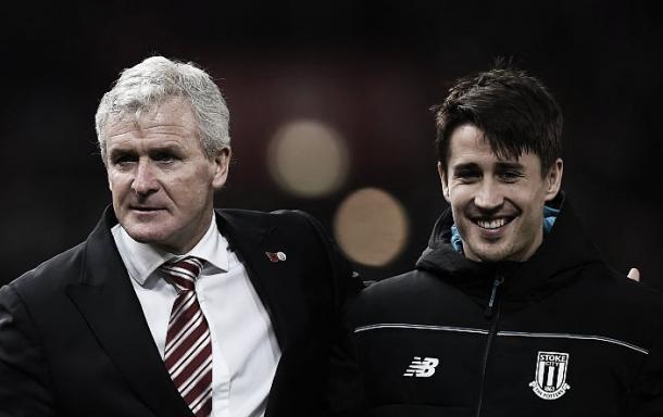 Bojan said Mark Hughes was a key factor in him signing a new contract (image: getty)