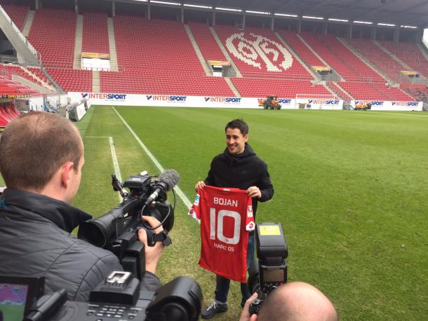 Bojan was unveiled as a Mainz player two days ago | Photo: @Mainz05en