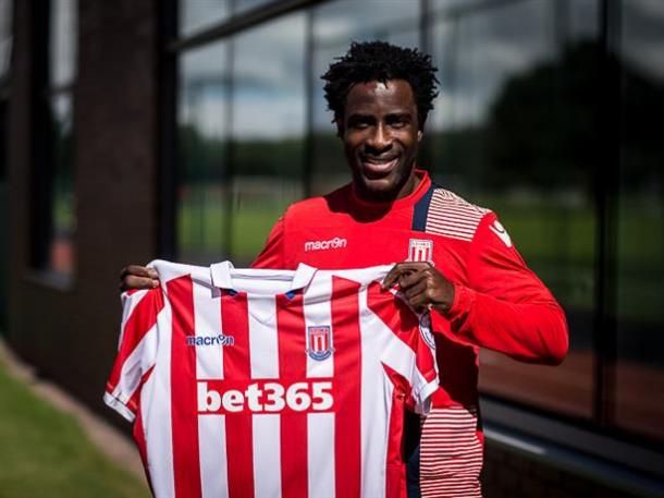 Wilfried Bony has joined Stoke City on a season-long loan deal from Manchester City. | Photo: Stoke City