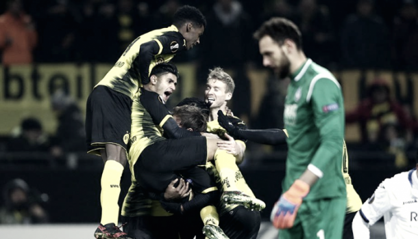 Los jugadores del Dortmund celebran la victoria de la pasada semana | Foto: Gettyimages
