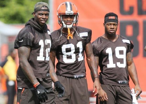 Josh Gordon #12, Rashard Higgins #81 and Corey Coleman #19. |Mary Kay Cabot, cleveland.com|