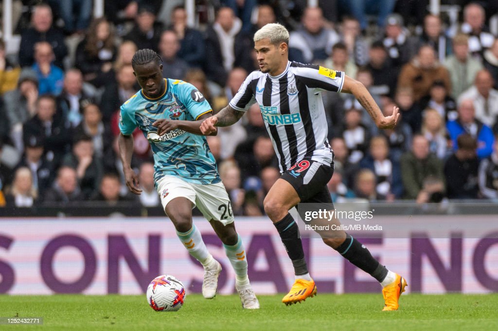 Guimaraes in action against Southampton. (Photo by Richard Callis/MB Media/Getty Images)