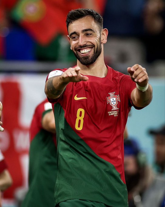 Bruno Fernandes com a camisa de Portugal/Fonte: X