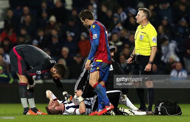 Brunt se duele en el suelo. Foto: Getty Images