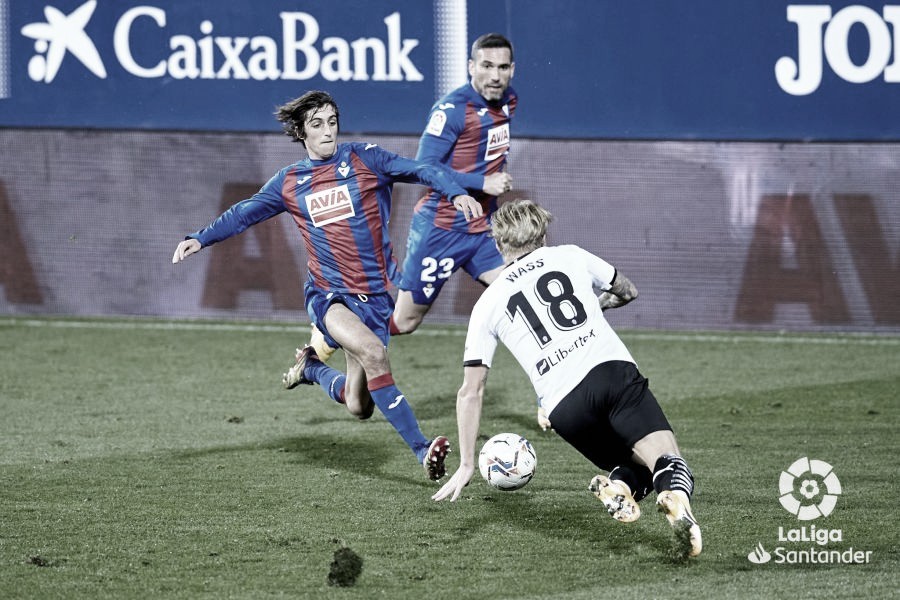 El mayor peligro del Eibar vino para la banda izquierda./ Foto: LaLiga Santander
