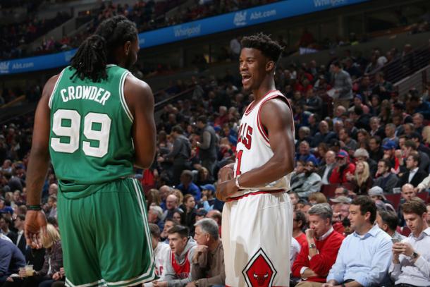 Jae Crowder y Jimmy Butler | Foto: NBA (Chicago Bulls)