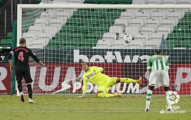 Ramos en el lanzamiento de penalti | Fotografía: LaLiga