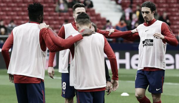 Calentamiento de los jugadores colchoneros | Atlético de Madrid