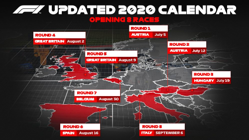 Calendario 2020 confirmado. Foto: F1