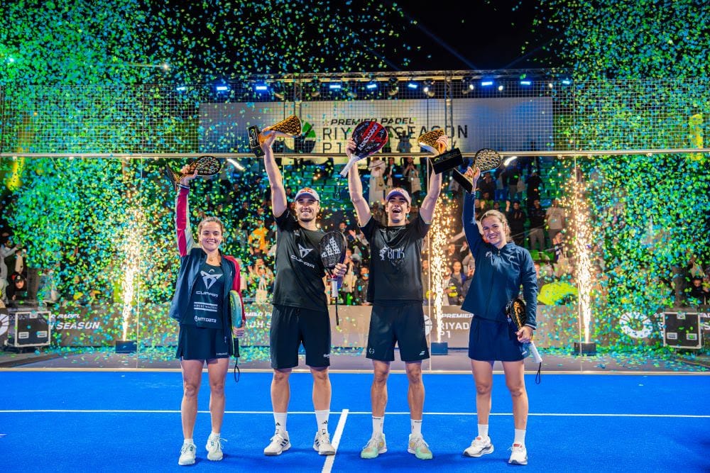 Los campeones celebrando el título en Riyadh. Foto: Premier Padel