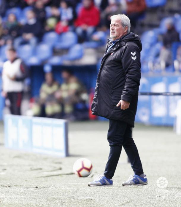 Iriondo ante el partido contra el Deportivo. Fotografía: La Liga