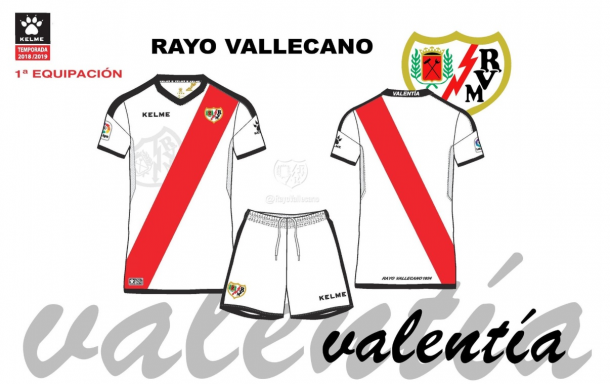 Primer equipación 2018-2019. Fotografía: Rayo Vallecano S.A.D