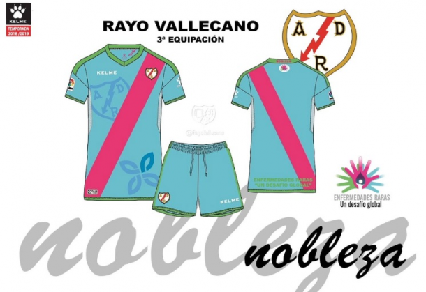 Tercera equipación 2018-2019. Fotografía: Rayo Vallecano S.A.D