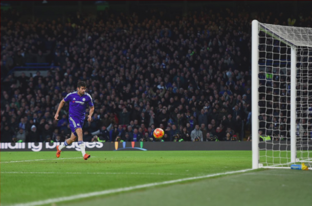 Costa marcó a placer el 1-2. Foto: Chelsea FC