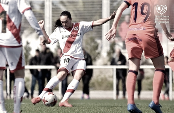 Estela durante un partido | Fotografía: Rayo Vallecano S.A.D.