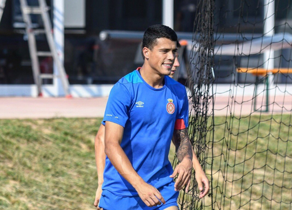 Pedro Porro durante un entrenamiento | Fotografía: Girona FC