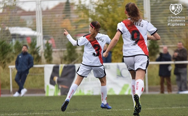 Carla Guerrero celebrando un gol | Fotografía: Rayo Vallecano S.A.D.