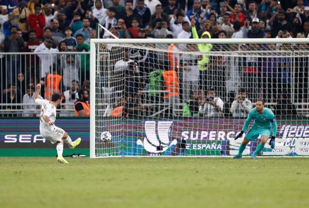 Carvajal, encargado de lanzar y anotar el primer penalti del Real Madrid | Foto: www.realmadrid.com