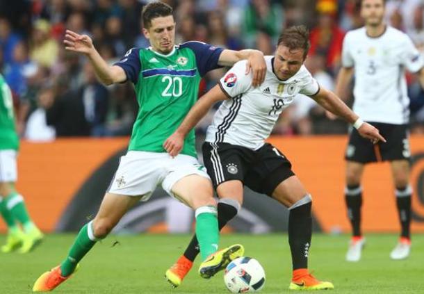 The defender battles with Mario Gotze during Euro 2016 (photo: goal)