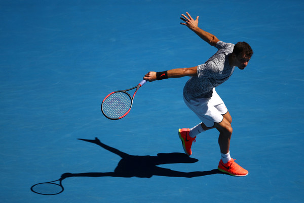 Dimitrov booked his place in the semifinals in Melbourne for the first time (Photo by Clive Brunskill/Getty Images)