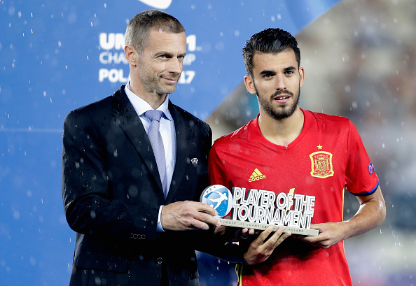 Ceballos foi eleito o melhor jogador do Europeu Sub-21 | Foto: Nils Petter Nilsson/Getty Images