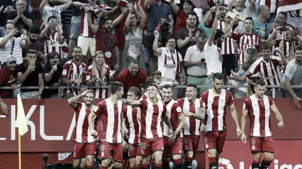 Jugadores del Girona celebrando un gol | Foto: Getty