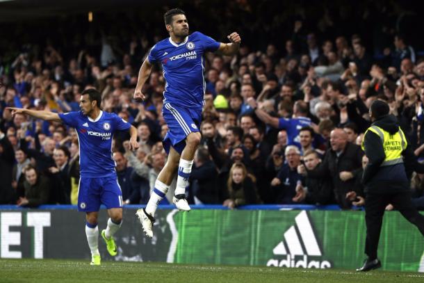 Il volo di Diego Costa, 1-0 | twitter@ChelseaFC