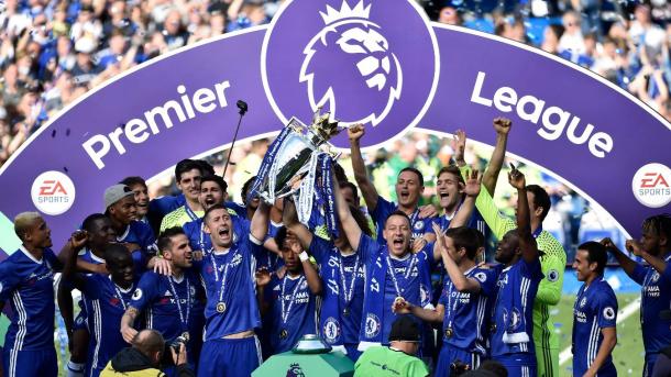 El Chelsea celebra la conquista de la Premier League. Foto: premierleague