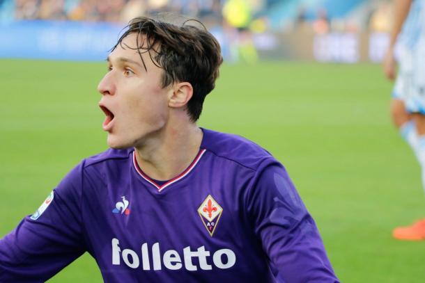 Chiesa durante el partido que enfrentó a SPAL y Fiorentina | Foto: Fiorentina