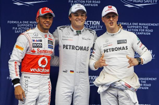 Rosberg consigue su primera pole en China'12. Fuente: Mercedes