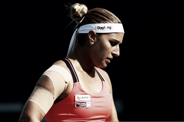 Getty Images: Cibulkova "a study in concentration".