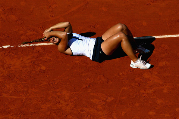 Cibulkova recorded a fine victory over Sharapova in 2009 to reach her solitary French Open semifinal (Photo by Matthew Stockman / Getty)