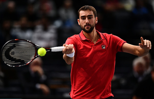 Cilic during his quarterfinal encounter with Djokovic (Photo by Dan Mullan / Getty Images)