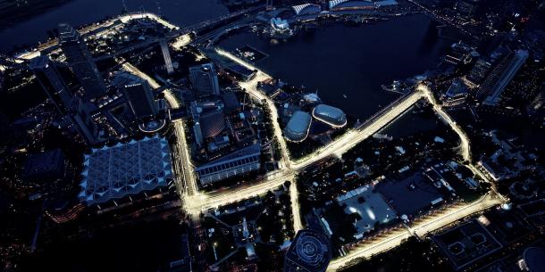 Vista aérea del trazado de Marina Bay (Foto: F1)