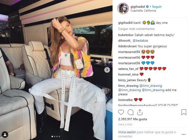 Gigi Hadid en Coachella | Instagram Gigi Hadid