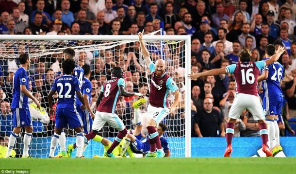 James Collins celebrates his goal (photo: Getty Images)