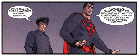 Imagen. Superman con Joseph Stalin, en la serie limitada de Mark Millar, publicada por DC Comics en 2003. Foto: DC - Wiki fandom