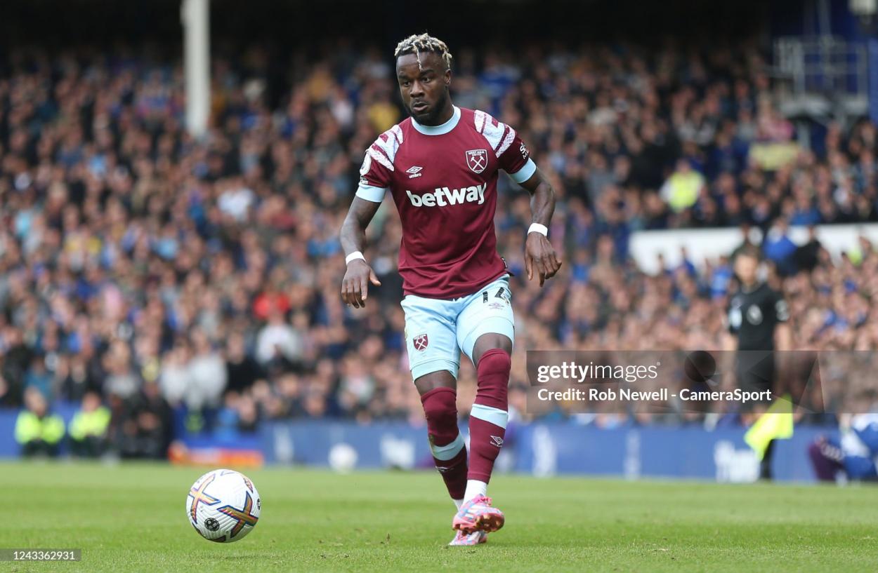 Cornet playing for West Ham vs Everton - Photo by Rob Newell - CameraSport via Getty Images)