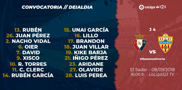 Fuente: Osasuna.com