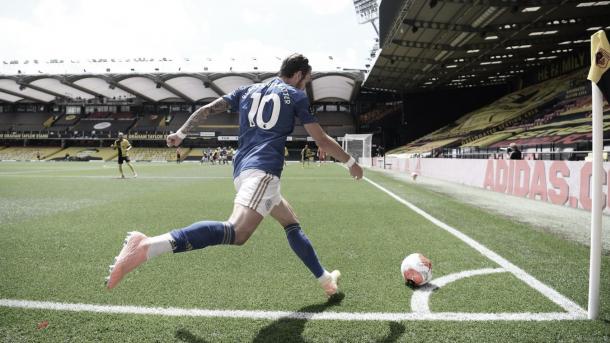 Córner ejecutado por Maddison./ Foto: Premier League