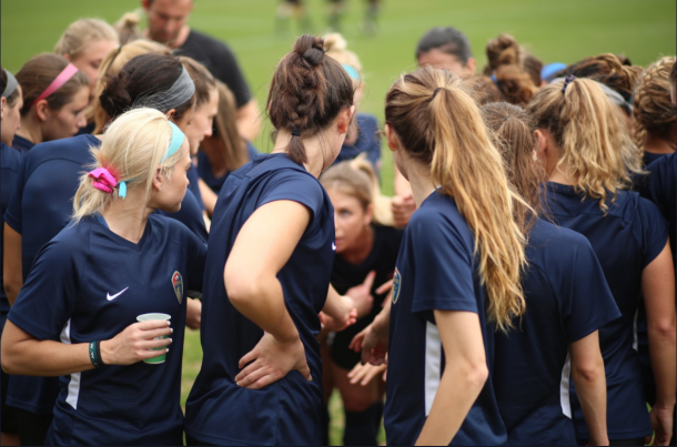 The North Carolina Courage beat UNC-Chapel Hill 1-0 in their first preseason game of 2018. | @TheNCCourage