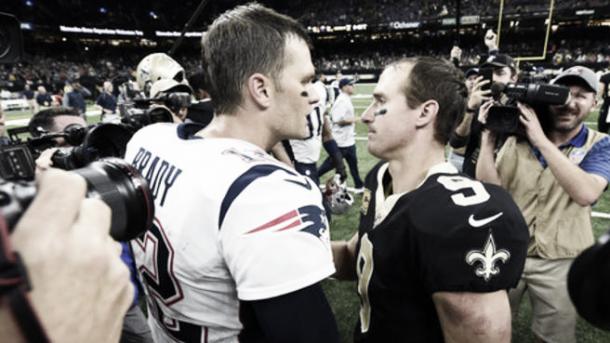Brady y Brees se enfrentaron en la segunda jornada con victoria para los Patriots | Foto: NewOrleansSaints.com